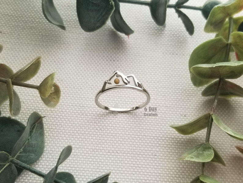 s925 mountain mustard seed ring | handmade faith jewelry | minimalist ring | Matthew 17:20 | Biblical jewelry | Believer gift | minimalist 