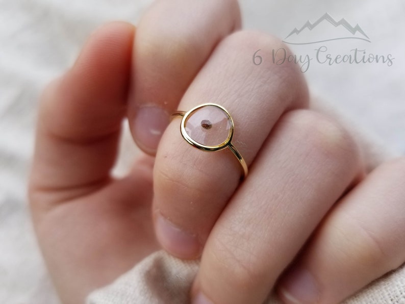 Mustard Seed Ring .925 Sterling Silver With 14K Gold Plate Etsy