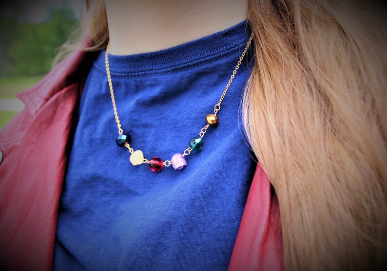 INFINITY Stones Necklace Marvel Jewelry Movie Accessories Etsy