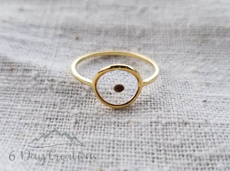Mustard Seed Ring .925 Sterling Silver With 14K Gold Plate Etsy