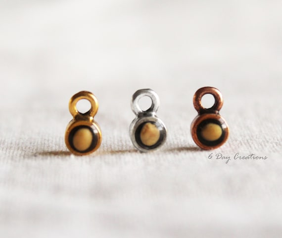 Mustard seed charms | 24k gold, .999 silver, and natural copper plating | TINY bracelet add-ons | unique faith accessory | Biblical charm