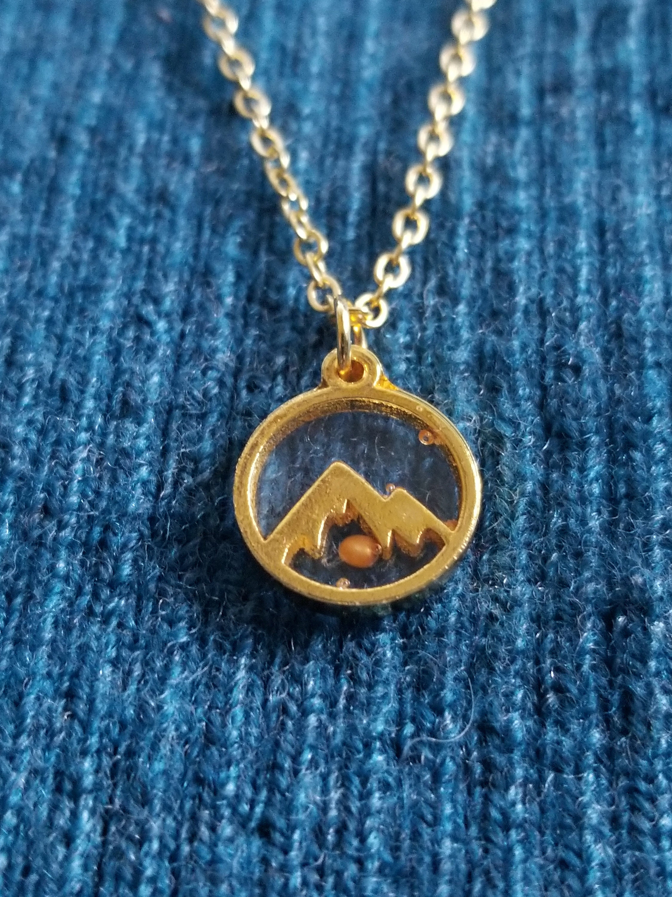 Mountain mustard seed necklace Matthew 1720 mustard seed Etsy
