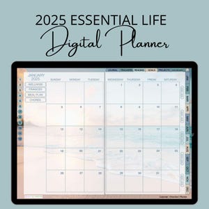 2025 Essential Life Digital Planner - BEACH, Daily Journal, Daily Life Planner, Lag-free, Goodnotes Planner, Noteshelf, iPad planner