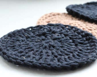 Circle coaster || cotton crochet coaster || cute coaster || coaster gift sets || neutral homeware