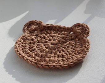Bear coaster || cotton crochet coaster || cute coaster || coaster gift sets