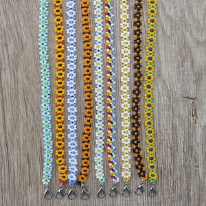 Daisy Flower Seed Bead Necklace Shinny Colorful Dainty Jewelry Choker Accessories Summer Beach Accessory Gifts for her mom