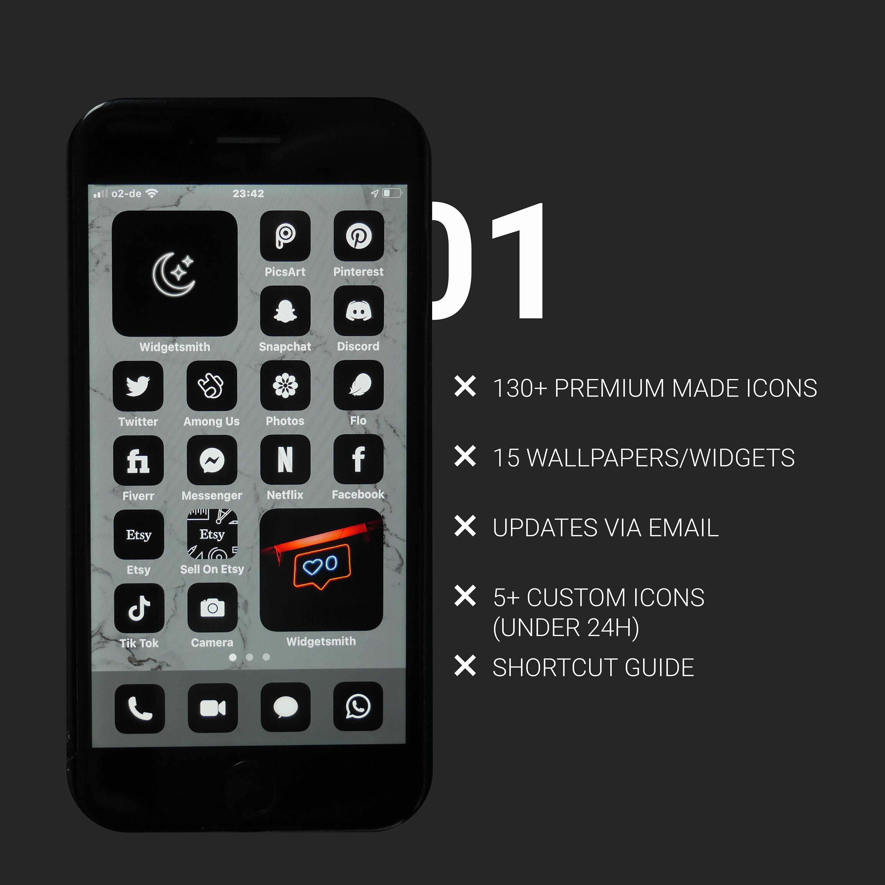 130 Minimal Black Icons for IOS 14 Iphone/Ipad Made With | Etsy