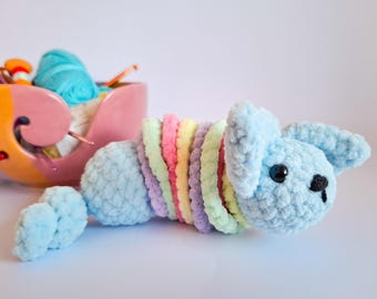 Easy crochet pattern, crochet fidget toy, crochet worry pet, rainbow crochet, crochet pattern for beginners, Digital Pattern Only