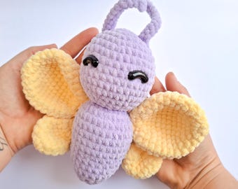 Butterfly crochet pattern, crochet plushie with 2 wing options, butterfly gifts for kids