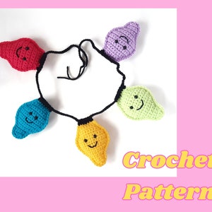 Christmas lights crochet amigurumi pattern - DIY christmas decorations gift