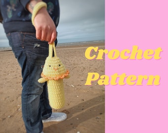 Crochet Chick Bottle Holder Pattern: Kawaii Bottle Bag (Digital Item)