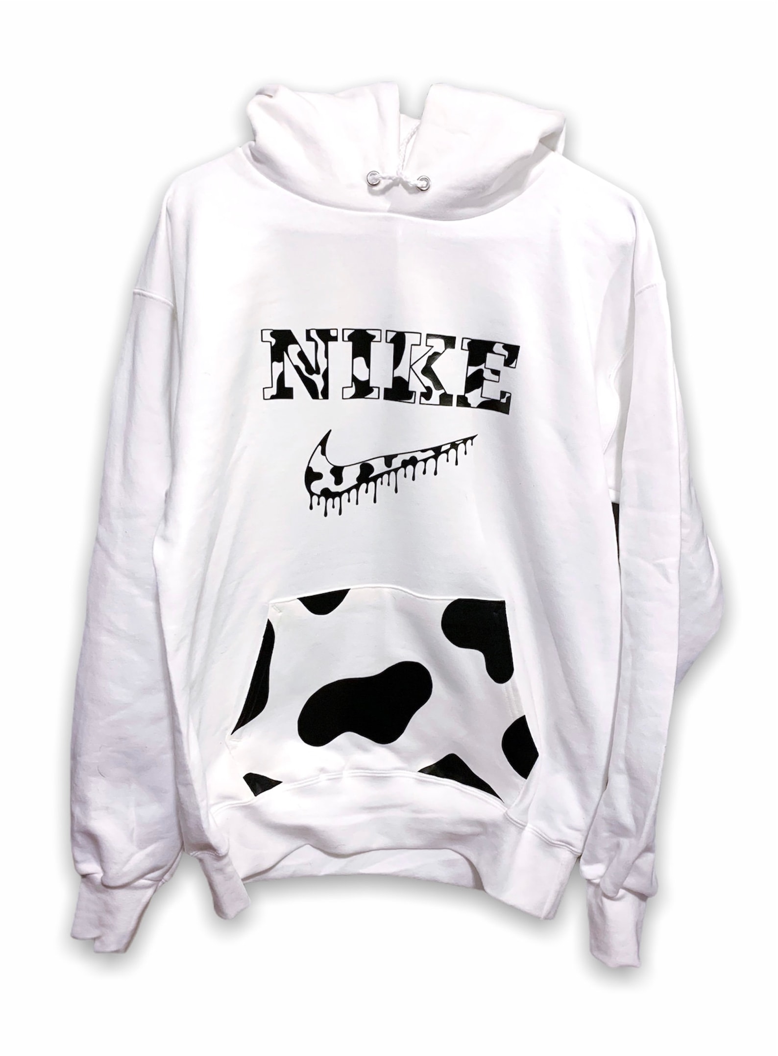 Cow Print Nike Drip Design Customized Sweatshirt Cow Print Etsy