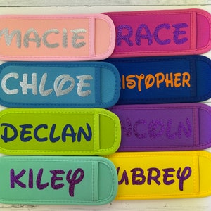 Personalized popsicle holder. Freeze pop sleeves. Summer party favor. Kids personalized freeze pop holder. summer gifts. Personalized gifts.