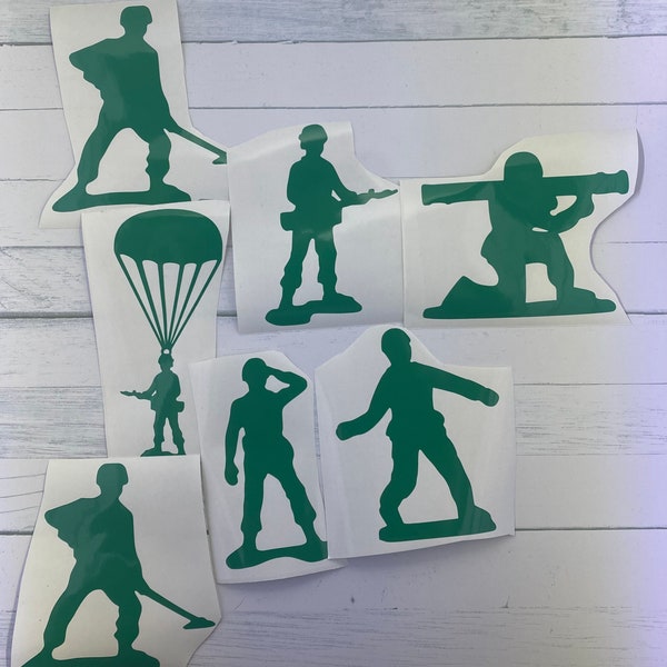 Small army men. Toy soldier decals. Kids wall decor. Playroom decor. soldier wall art decal. Baby nursery wall decor. Little soldier decals.