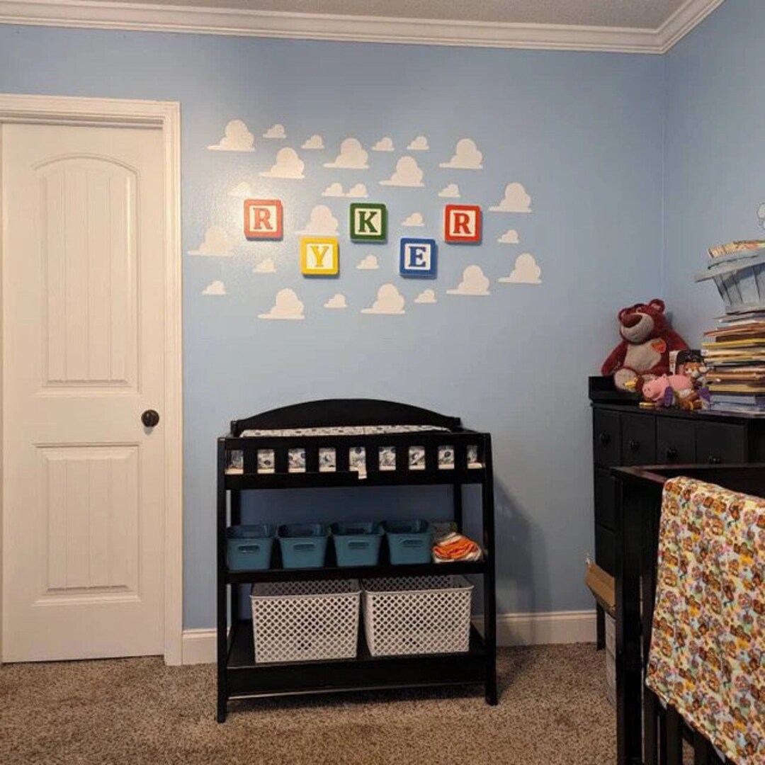 Cloud Wall Decals. Toy Inspired Wall Decals. Nursery Wall Etsy