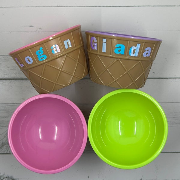 Ice Cream Bowls Etsy