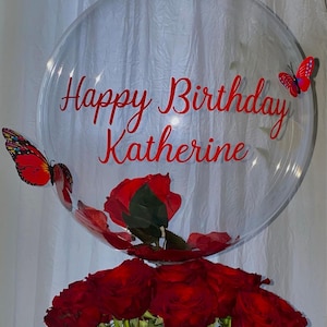Custom Birthday Balloon Decal: 18&quot; Bobo Balloon, Personalized Party Decor.