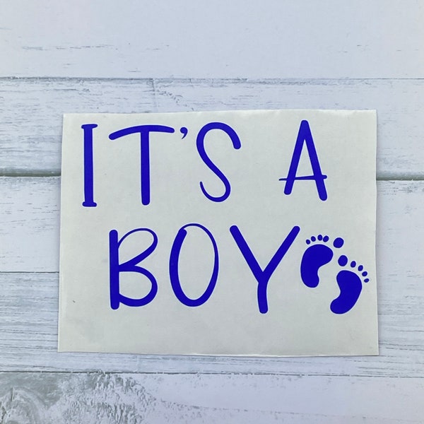 Its a boy decal. Baby shower decorations. Baby boy sticker. Baby shower sticker. Baby boy decal. Gender Reveal sticker. Gender reveal decal.