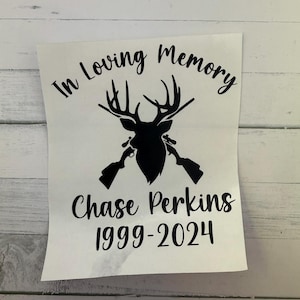 In Loving Memory Vinyl Decal: Personalized Memorial Sticker
