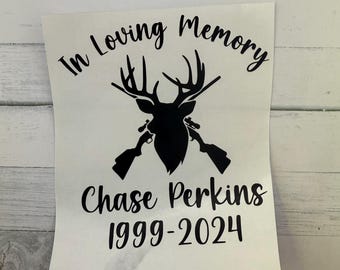 In Loving Memory Vinyl Decal: Personalized Memorial Sticker