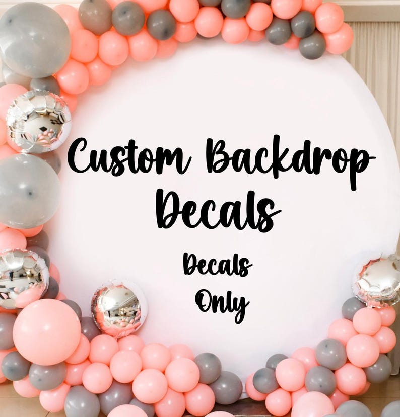 Party Backdrop Sticker Custom Party Backdrop Decal: Personalized Party Decoration. Birthday ...