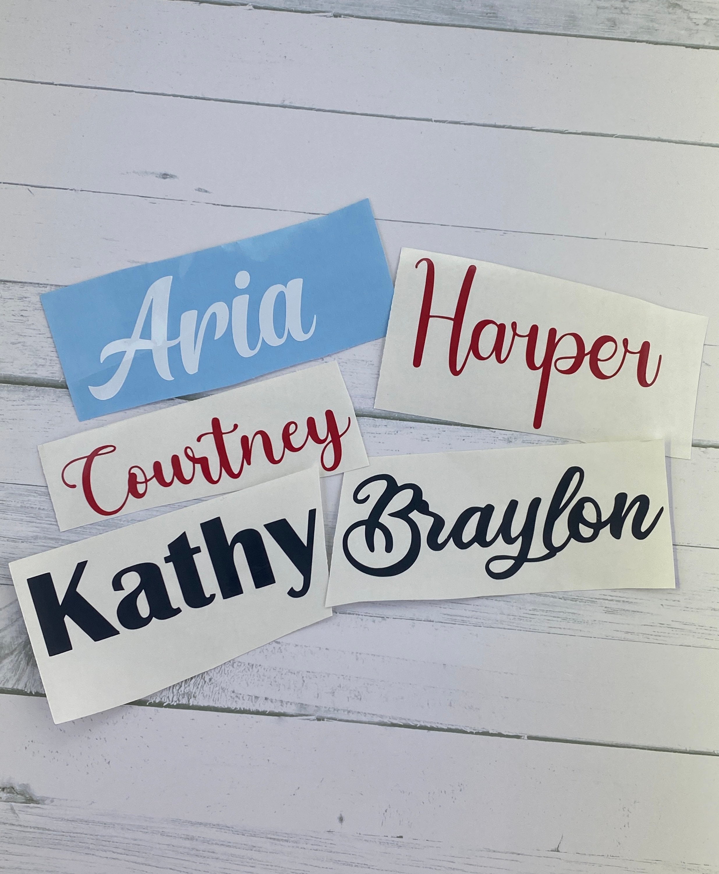 Custom Name Decal Stickers for Glass, Cups, Tumblers, Balloons, & More /  Personalized Bridal Party, Wedding, Baby Shower, Birthday Gift 