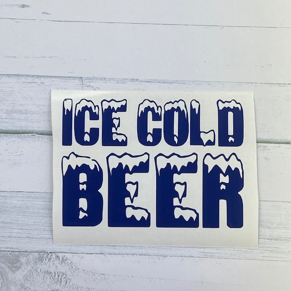 Ice Cold Decals. Ice Cold Beer Decals. Ice decals. Cooler Decals. Fridge decals. Yeti Decals. Cooler Decals. Man Cave Decals. Ice Cold Beer.