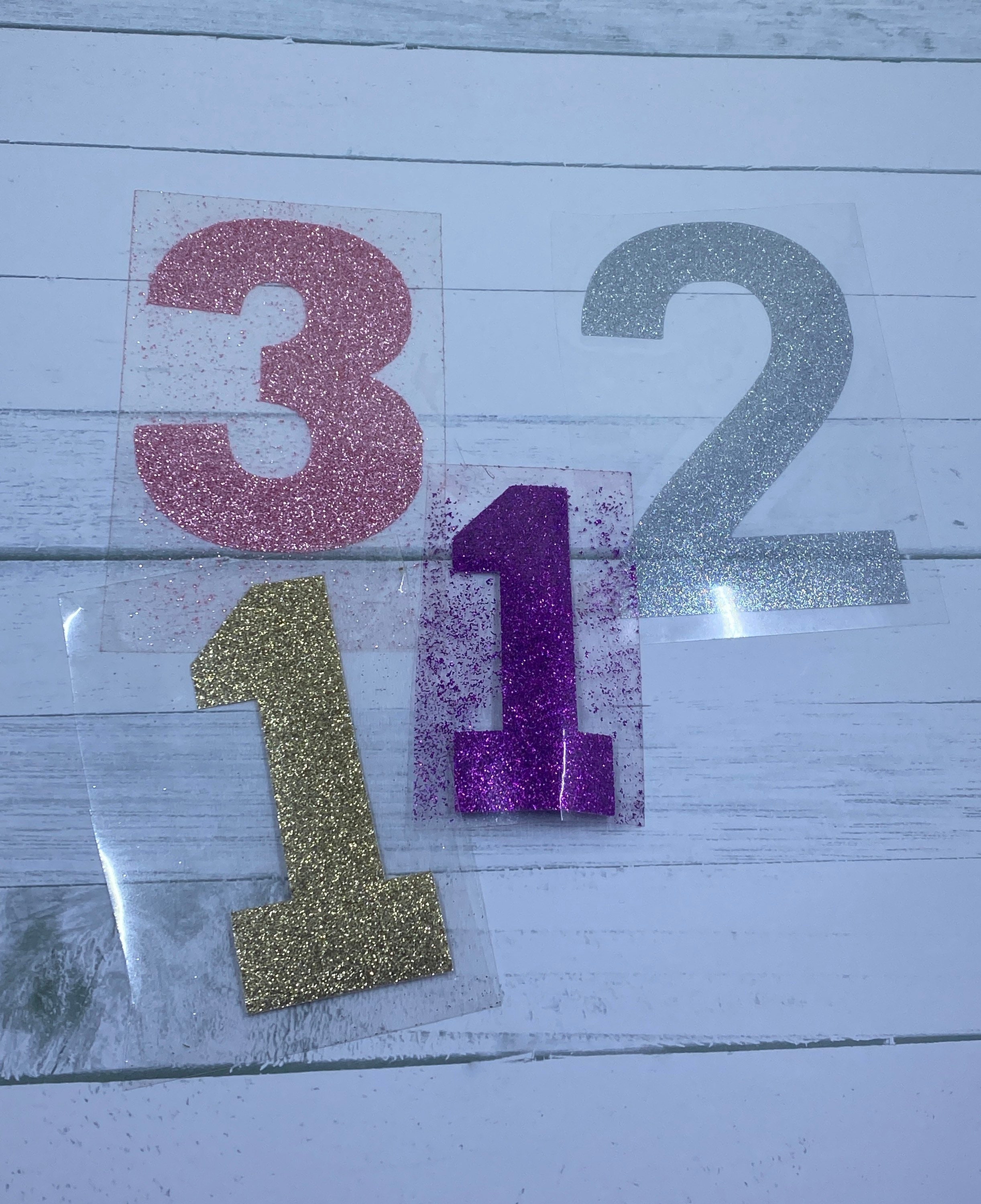 Glitter Red Sheet of Numbers 1-25, Textile Decoration Iron On Transfers