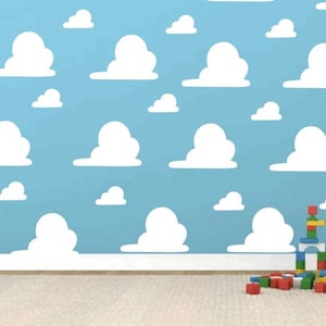 Toy inspired cloud decals. cloud stickers. Nursery wall decals. Cloud Stickers. Nursery clouds. Nursery stickers. Room decals. Crib decals..