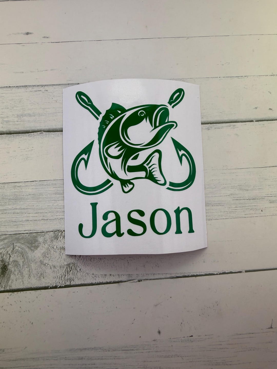 Fishing Decal: Custom Fishhook Names. Bass Fish Vinyl Stickers Car ...