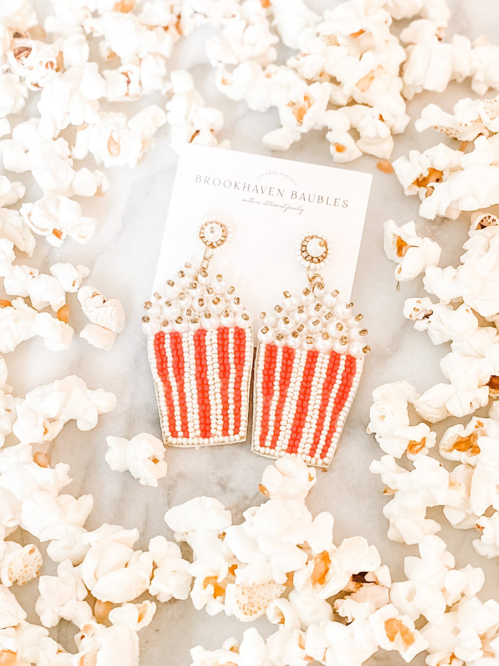 Pearl Popcorn Beaded Earrings Brookhaven Baubles Southern Etsy.de