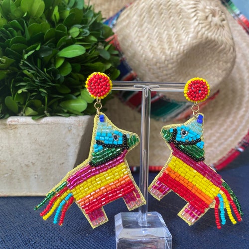 Lime Slice Beaded Earrings Brookhaven Baubles Southern Etsy