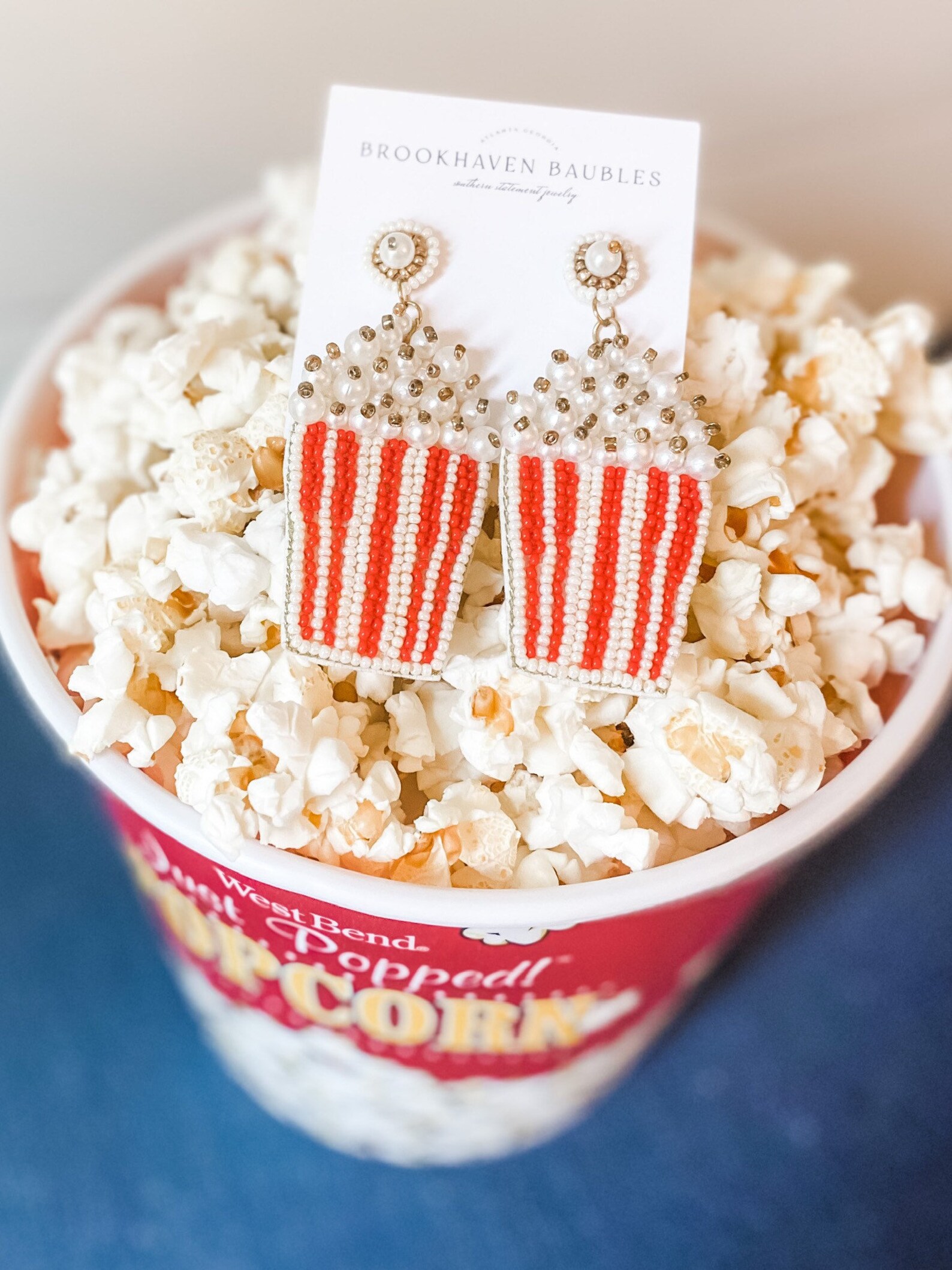 Pearl Popcorn Beaded Earrings Brookhaven Baubles Southern Etsy