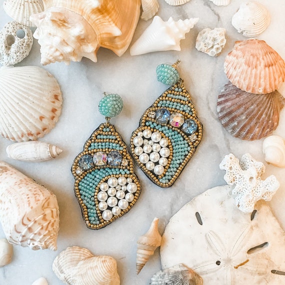 Beaded cheap statement earrings