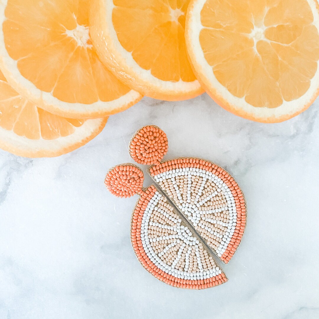 Orange Fruit Slice Earrings Brookhaven Baubles Southern Statement