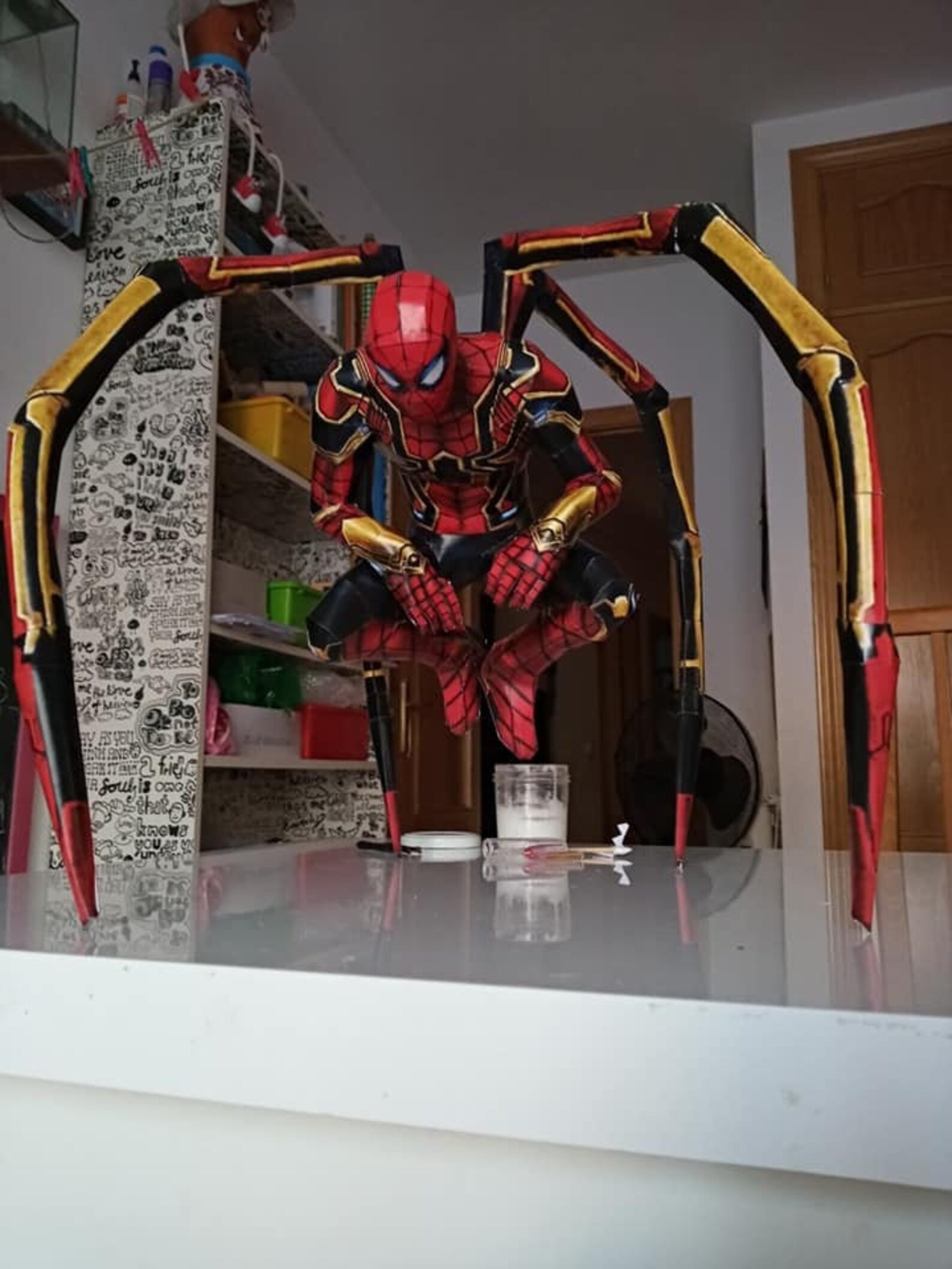 Spiderman Template Model Iron Spider Sculpture paper | Etsy