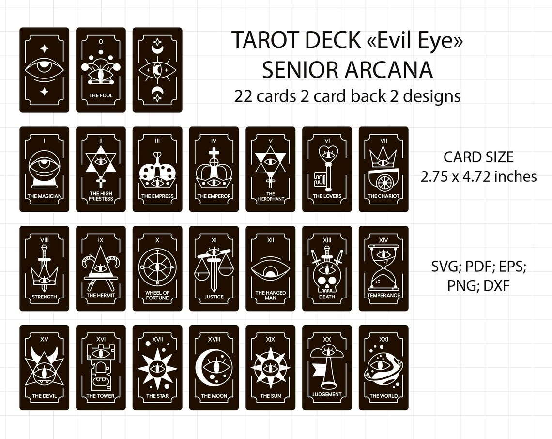 Tarot deck svg Tarot Cards svg Witchy svg Mystical svg | Etsy