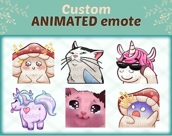 Benutzerdefiniertes animiertes Emote für Streamer, Twitch, Discord, YouTube. (Digitale Datei)
