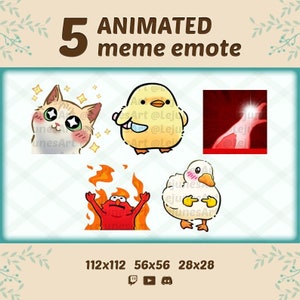 Animated meme Emote | meme Twitch emotes  | pack animated amote | Youtube Emote | Discord Emote | Community Emote | Streamer Emote |