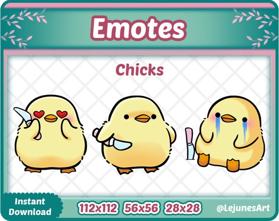Chick Emote Twitch Emotes Emote For Twitch Discord And Youtube Meme Emote Kawaii Cute Duck Meme