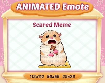 Animated emote scared hamster meme: Twitch, YouTube, Discord (download digital)