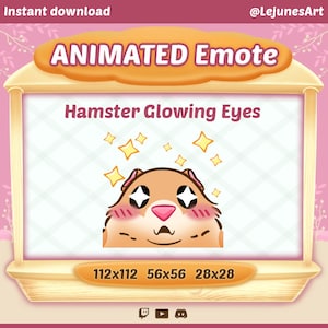 Hamster Animated emotes | Meme Twitch emote | Animated GIF for Youtube Discord and Twitch | bright Eyes emoji