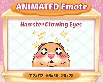 Animated Hamster Twitch Emote: Bright Eyes Emoji (GIF Digital Download)