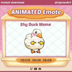 Animated Duck Emote | meme Twitch emotes  | Twitch Emote | Youtube Emote | Discord Emote | Community Emote | Streamer Emote | Meme emote