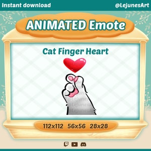 Animated Twitch Emote | White Cat Animated Emote | Animated Cat Paw Emote | for Discord , Twitch and Youtube | Streamer Emoji