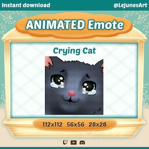Animated Black cat Emote | meme Twitch emotes | Animated GIF for Youtube Discord and Twitch | Bright Eyes