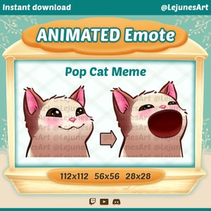 Gato animado Emote / meme Twitch emotes / Twitch Emote / Youtube Emote / Discord Emote / Community Emote / Streamer Emote / Meme emote