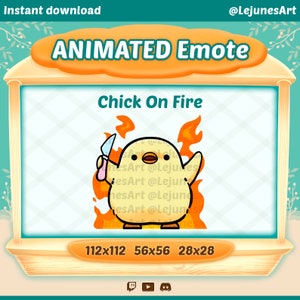 Animated Chick With a knife Emote | meme Twitch emotes  | Twitch Emote | Youtube Emote | Discord Emote | Community Emote | Streamer Emote