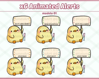 Animated twitch alerts / Chick with a Knife