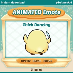 Animated Chick With a knife Emote | Dancing Twitch emotes  | Twitch Emote | Youtube Emote | Discord Emote | Community Emote | Streamer Emote